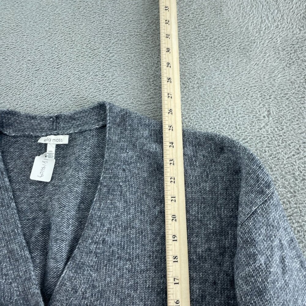 Ella Moss Womens Gray Button-Down Cardigan L Long Sleeve Soft Knit NWT 1529 - Picture 8 of 11